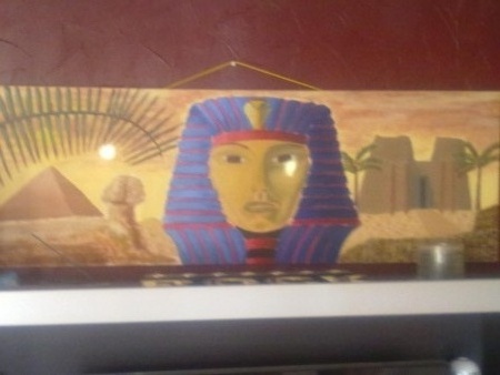 Portrait pharaon ramses II avec paysage egyptien 