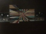 peinture abstrait effet d'optique étoilé