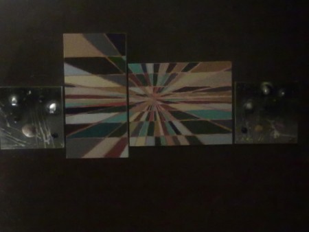 peinture abstrait effet d'optique étoilé